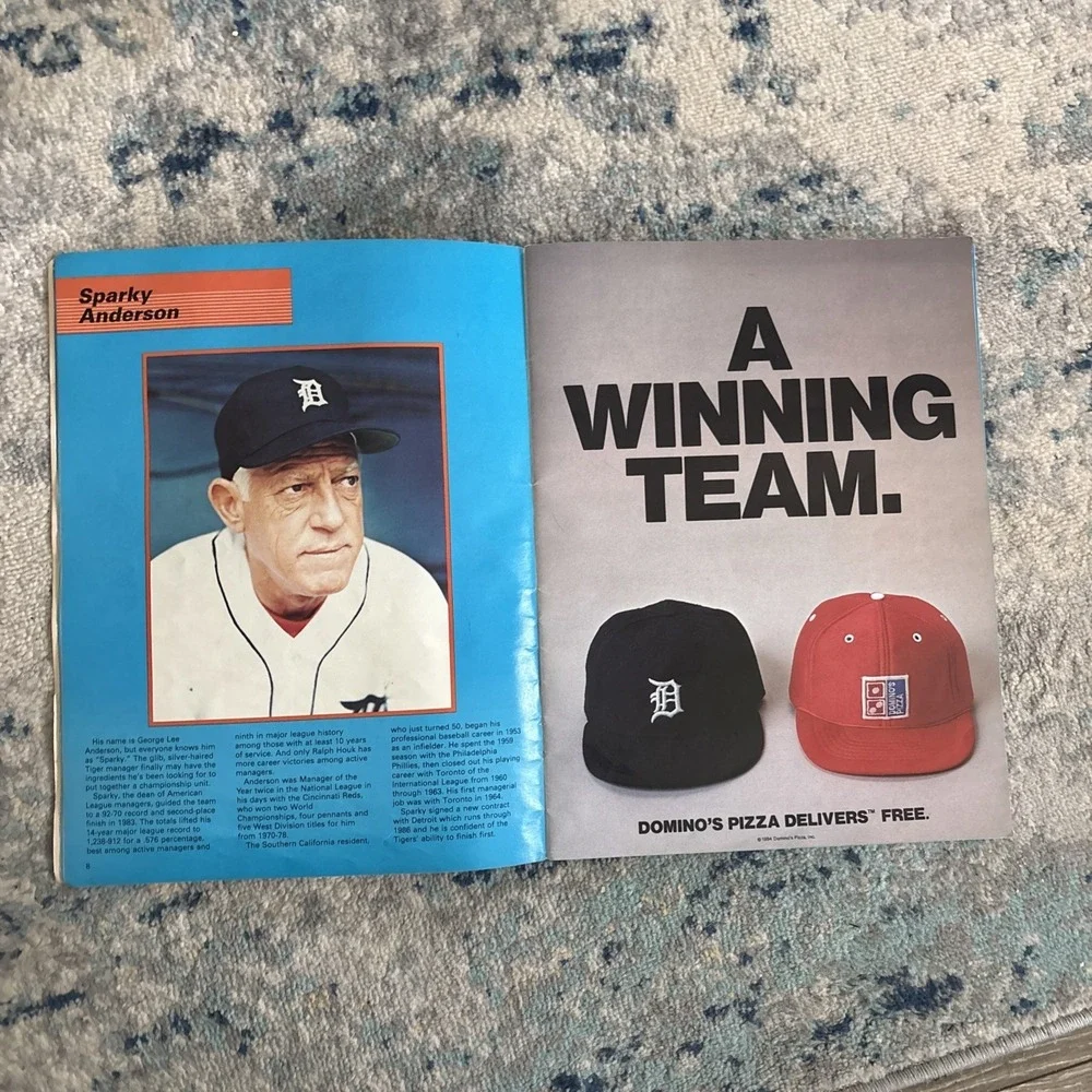 ORIGINAL 1984 DETROIT TIGERS YEARBOOK DECENT CONDITION WORLD CHAMPIONS